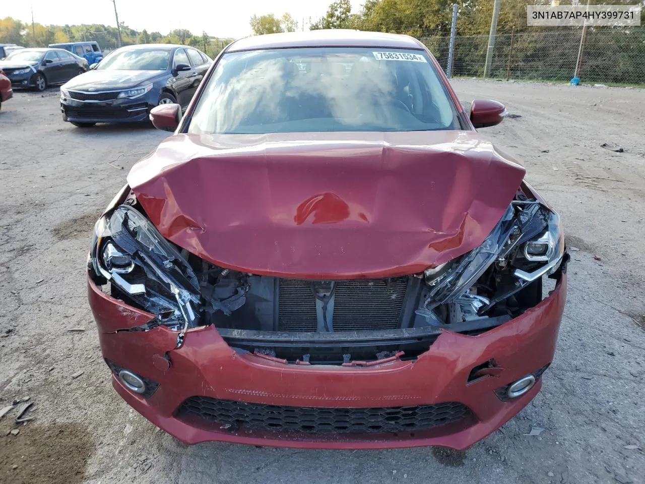 2017 Nissan Sentra S VIN: 3N1AB7AP4HY399731 Lot: 75831534