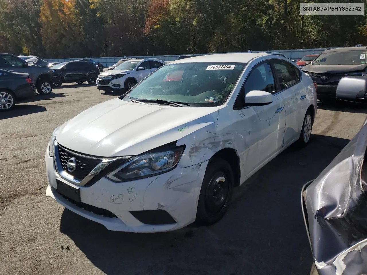 2017 Nissan Sentra S VIN: 3N1AB7AP6HY362342 Lot: 76037494