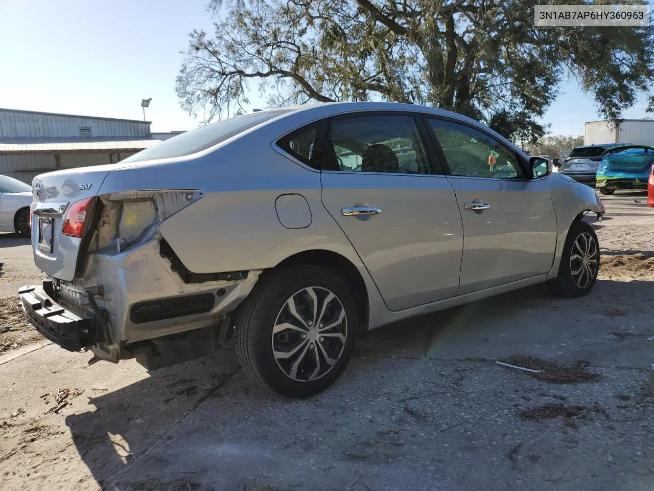 2017 Nissan Sentra S VIN: 3N1AB7AP6HY360963 Lot: 76290014