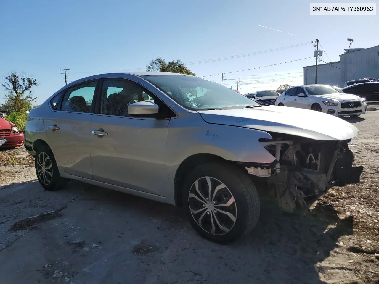 2017 Nissan Sentra S VIN: 3N1AB7AP6HY360963 Lot: 76290014