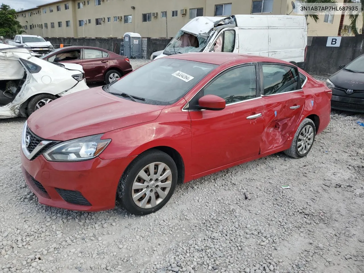 2017 Nissan Sentra S VIN: 3N1AB7AP7HL687935 Lot: 76334264