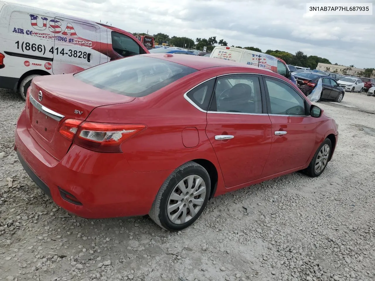 2017 Nissan Sentra S VIN: 3N1AB7AP7HL687935 Lot: 76334264