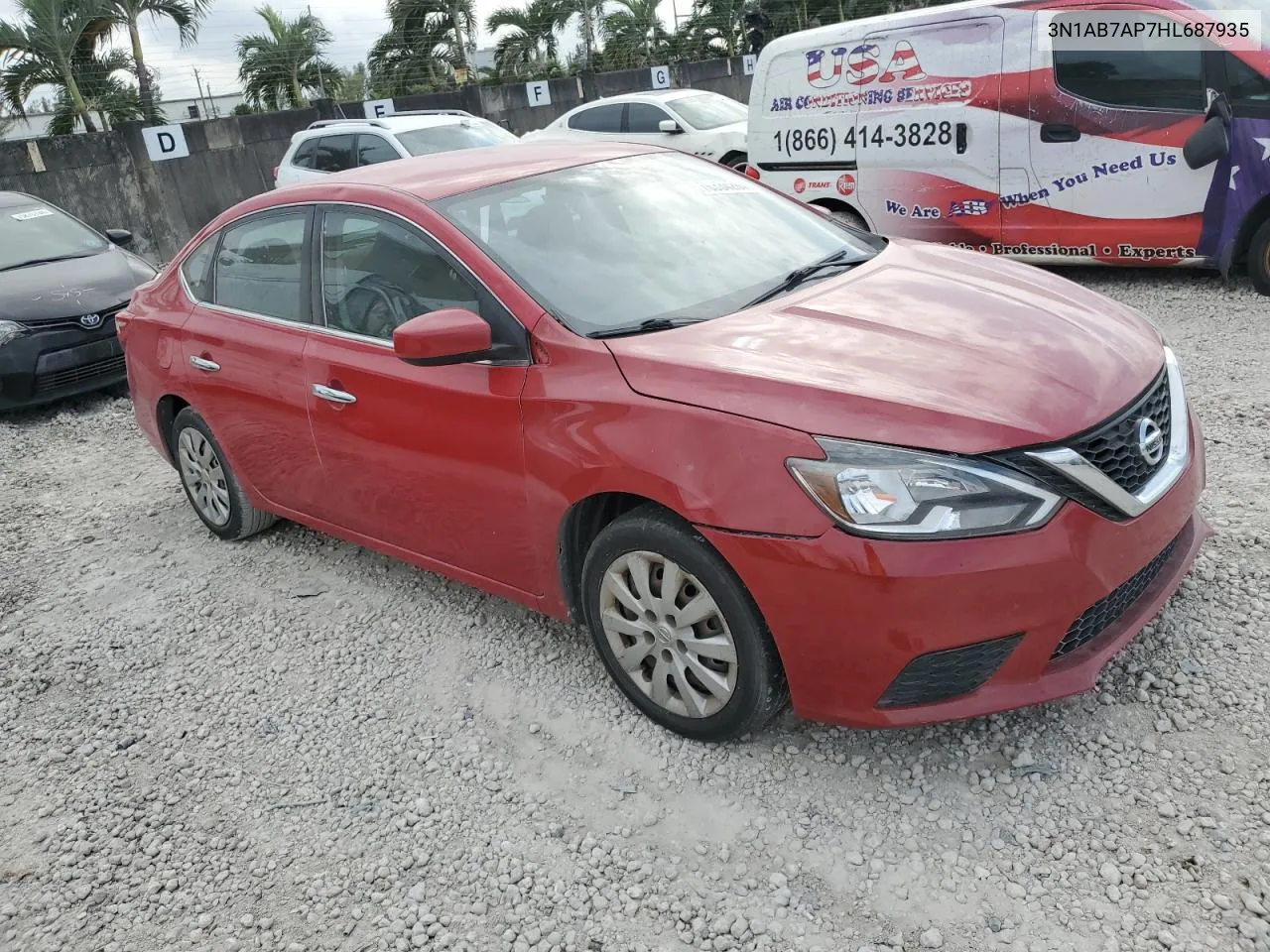 2017 Nissan Sentra S VIN: 3N1AB7AP7HL687935 Lot: 76334264