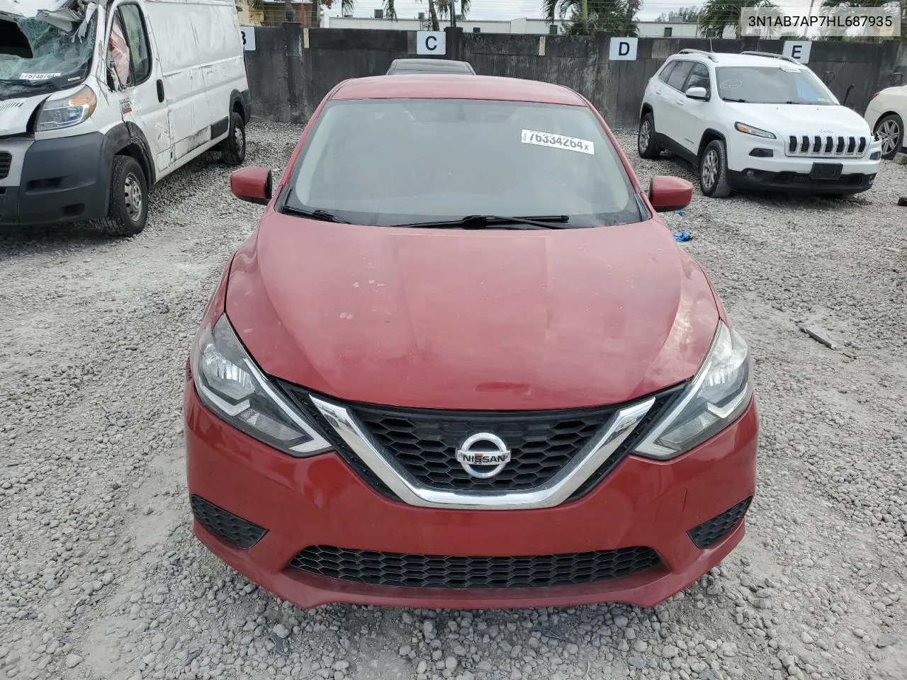 2017 Nissan Sentra S VIN: 3N1AB7AP7HL687935 Lot: 76334264