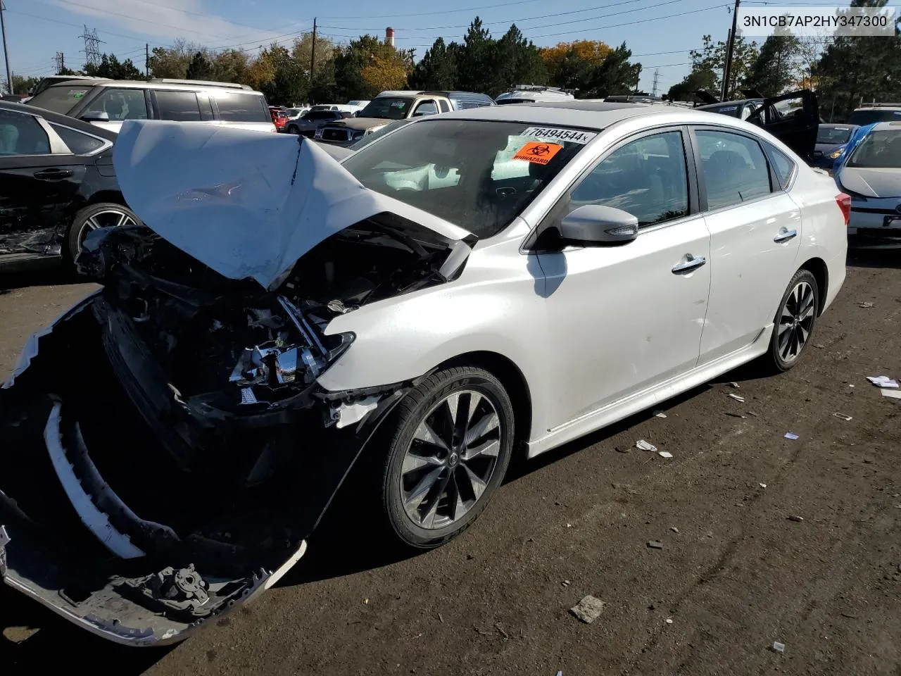 2017 Nissan Sentra Sr Turbo VIN: 3N1CB7AP2HY347300 Lot: 76494544