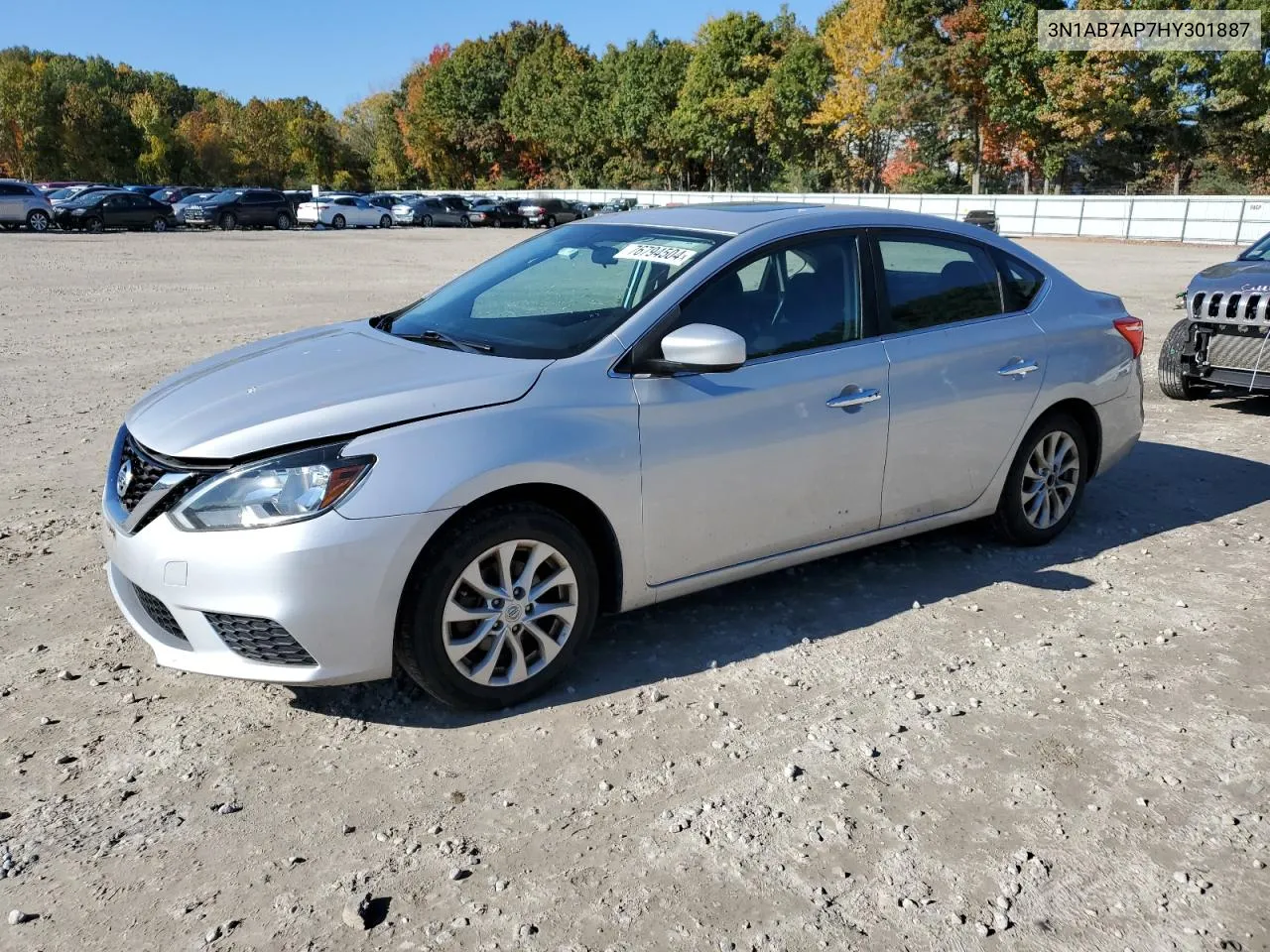 2017 Nissan Sentra S VIN: 3N1AB7AP7HY301887 Lot: 76794504