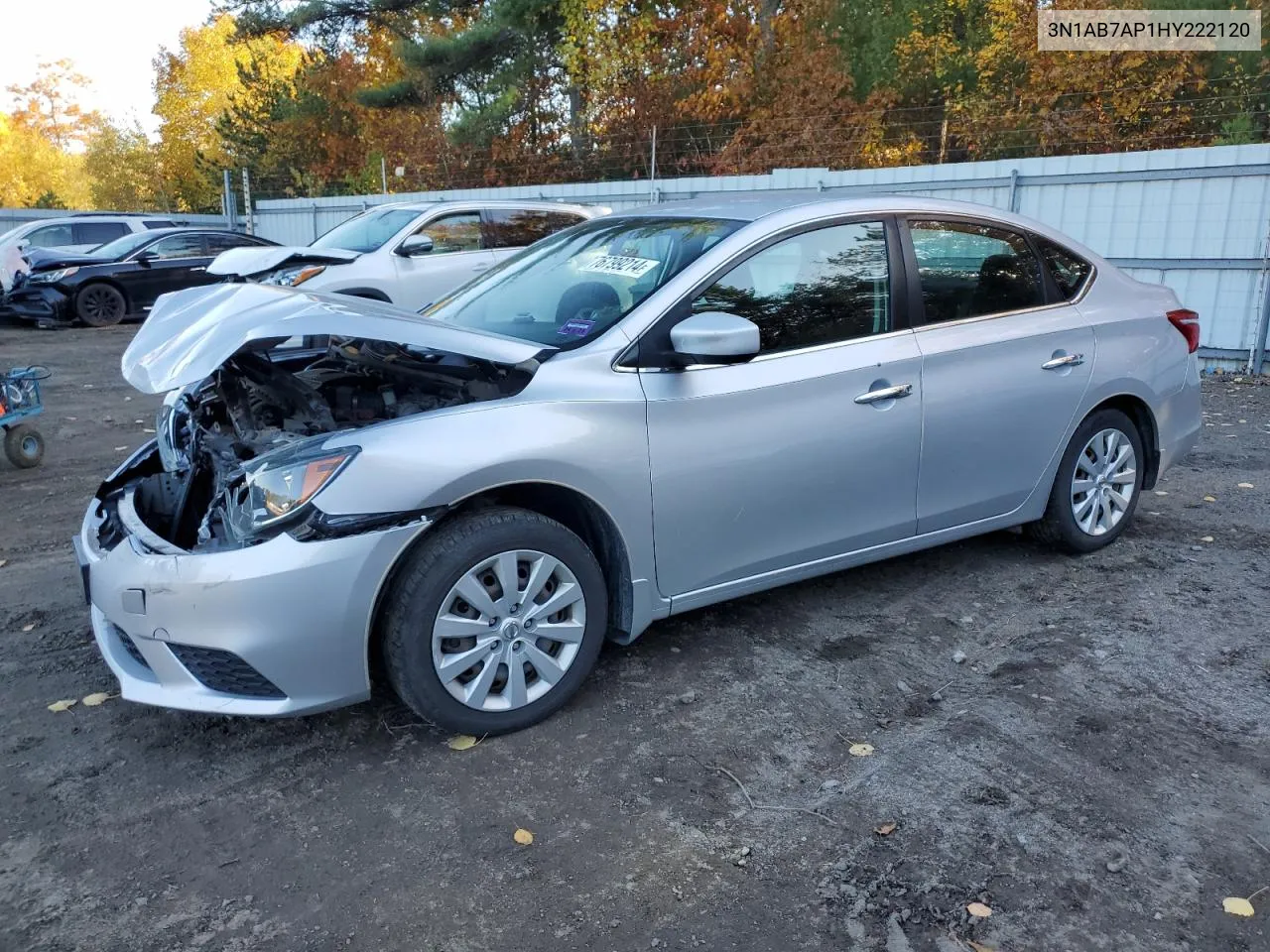 2017 Nissan Sentra S VIN: 3N1AB7AP1HY222120 Lot: 76799214