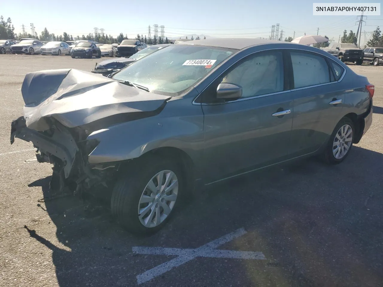 2017 Nissan Sentra S VIN: 3N1AB7AP0HY407131 Lot: 77340074