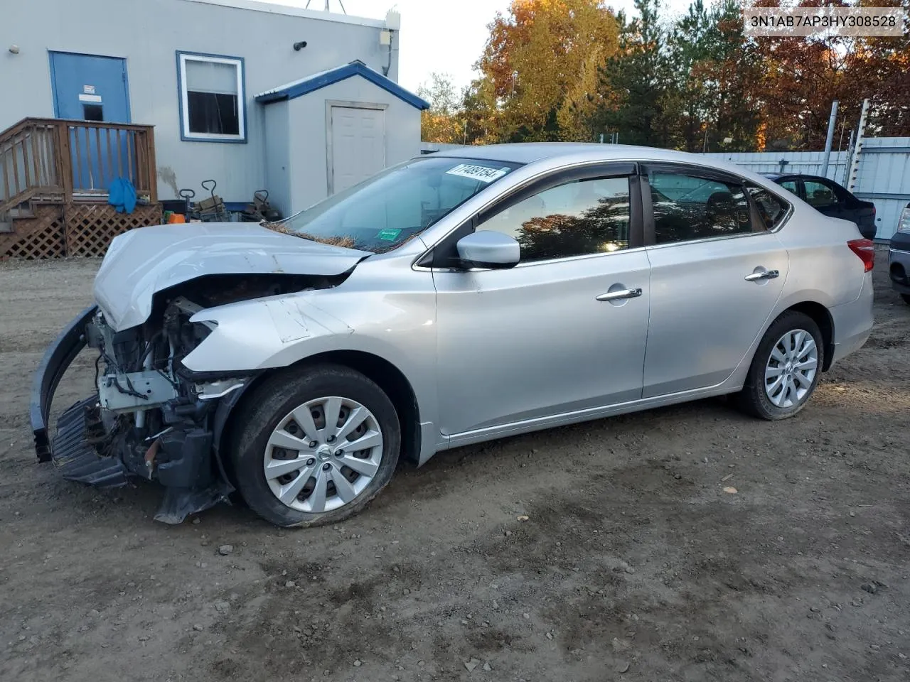 2017 Nissan Sentra S VIN: 3N1AB7AP3HY308528 Lot: 77489154