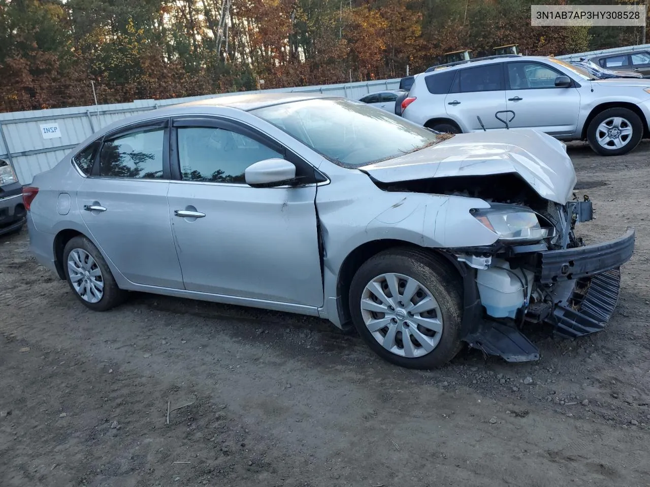 2017 Nissan Sentra S VIN: 3N1AB7AP3HY308528 Lot: 77489154