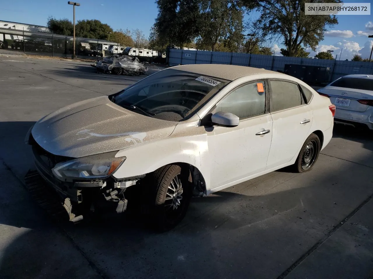 2017 Nissan Sentra S VIN: 3N1AB7AP8HY268172 Lot: 78008554