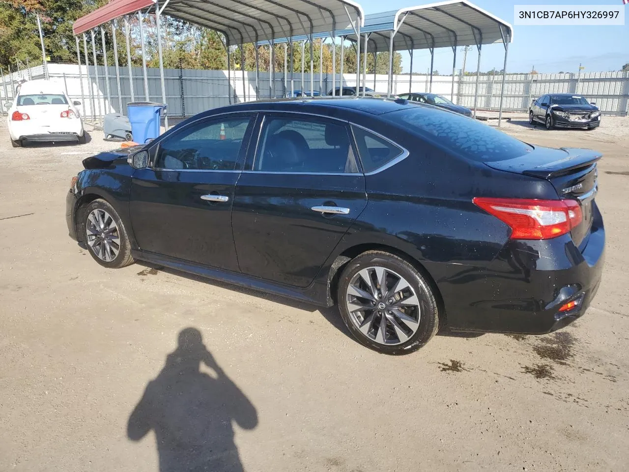 2017 Nissan Sentra Sr Turbo VIN: 3N1CB7AP6HY326997 Lot: 78163194