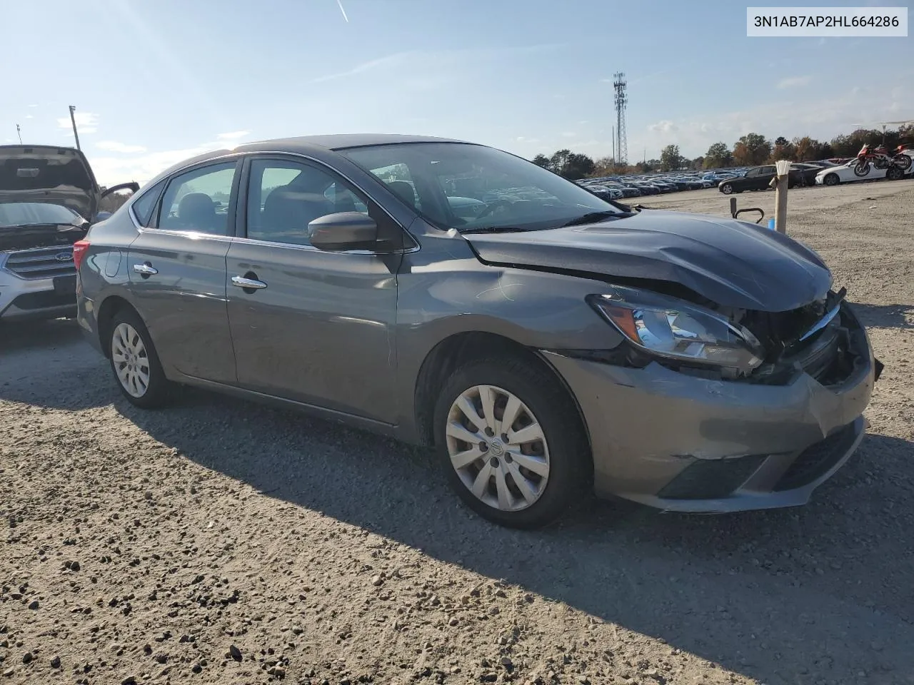 2017 Nissan Sentra S VIN: 3N1AB7AP2HL664286 Lot: 78198434