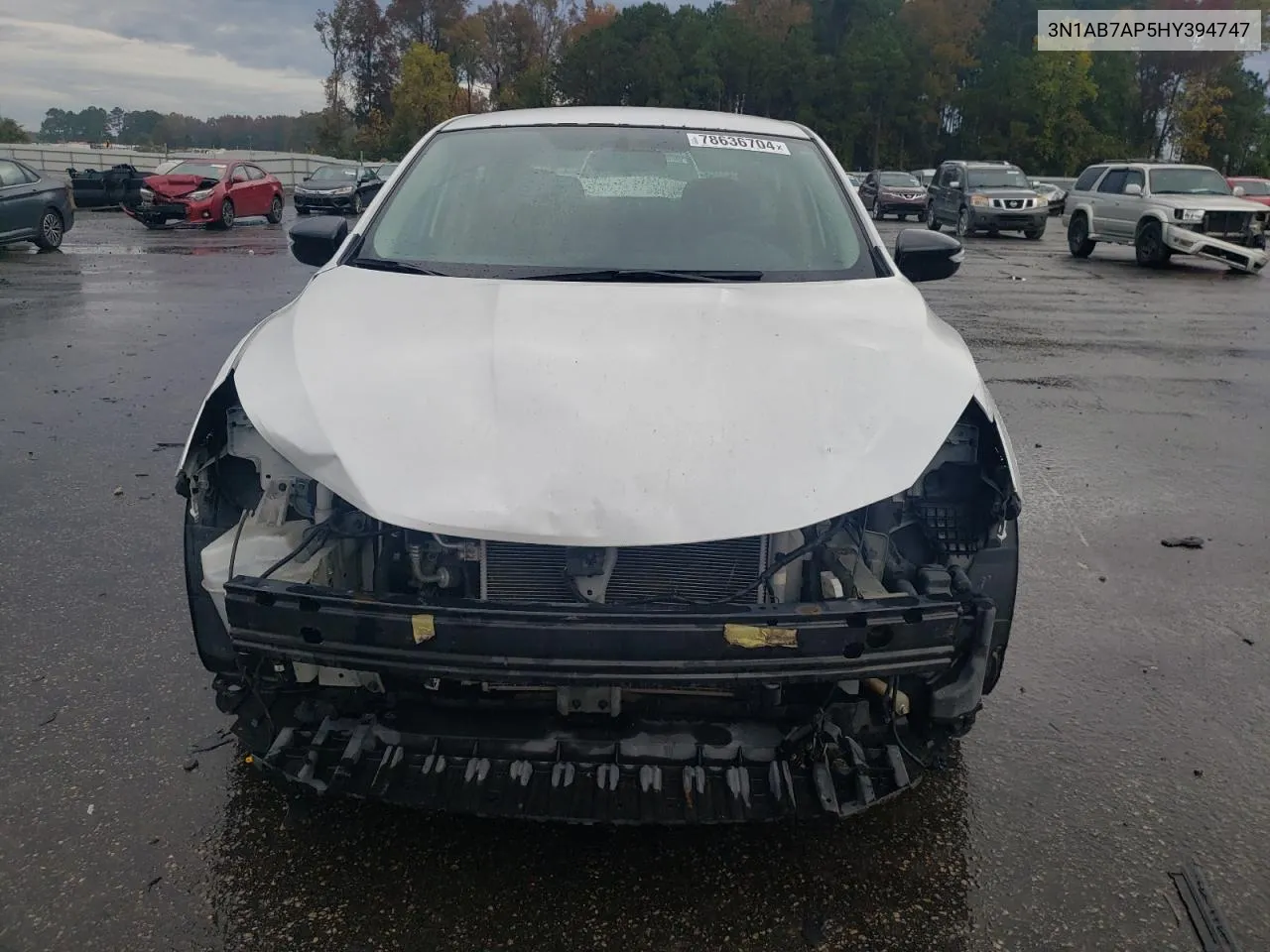 2017 Nissan Sentra S VIN: 3N1AB7AP5HY394747 Lot: 78636704