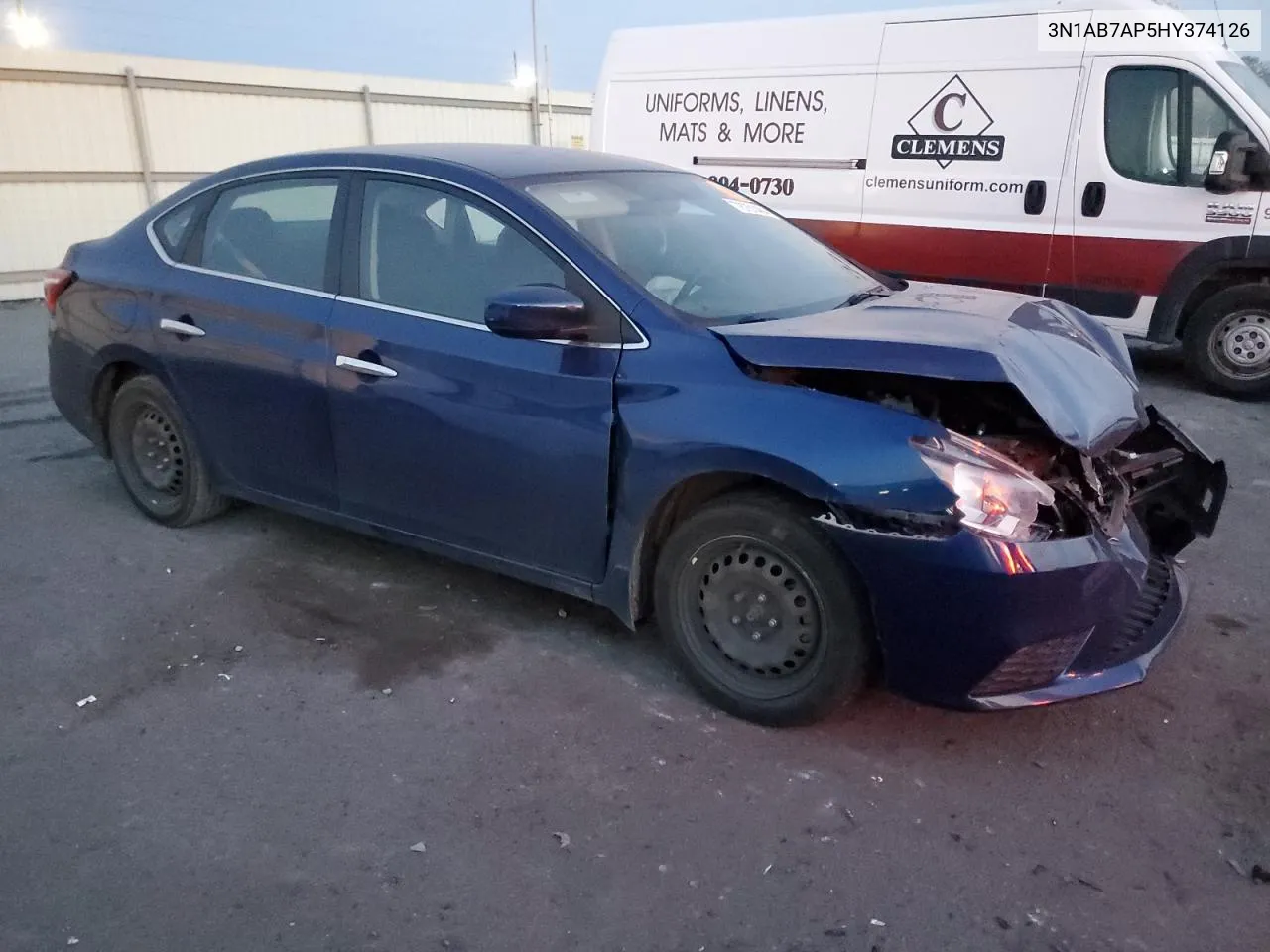 2017 Nissan Sentra S VIN: 3N1AB7AP5HY374126 Lot: 78751404