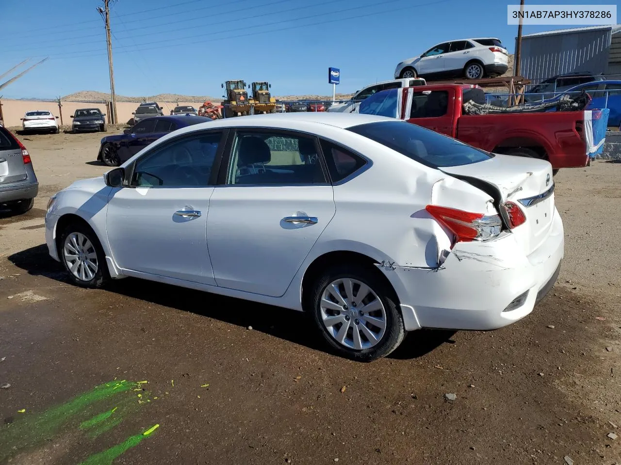 2017 Nissan Sentra S VIN: 3N1AB7AP3HY378286 Lot: 78886944