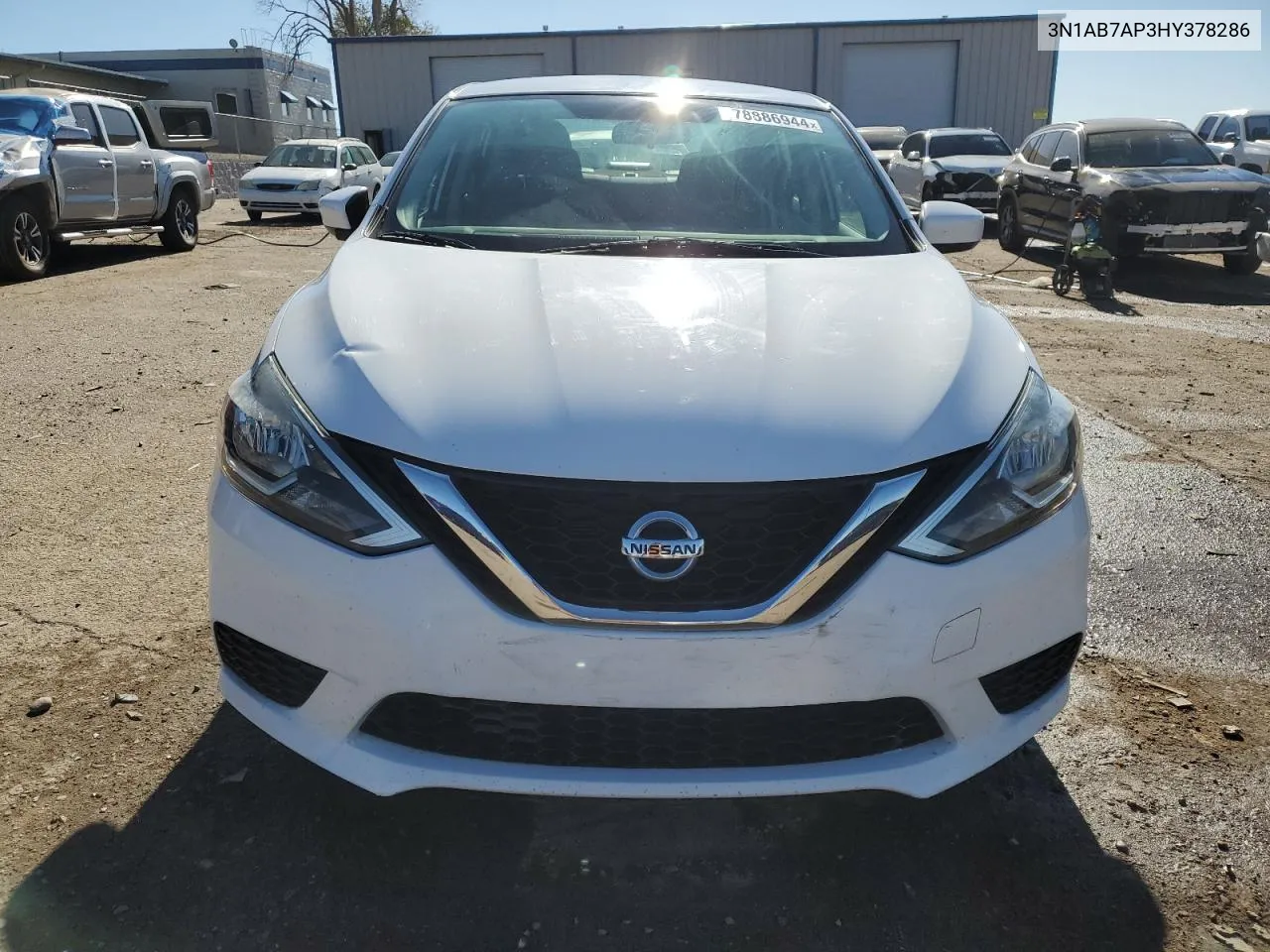 2017 Nissan Sentra S VIN: 3N1AB7AP3HY378286 Lot: 78886944