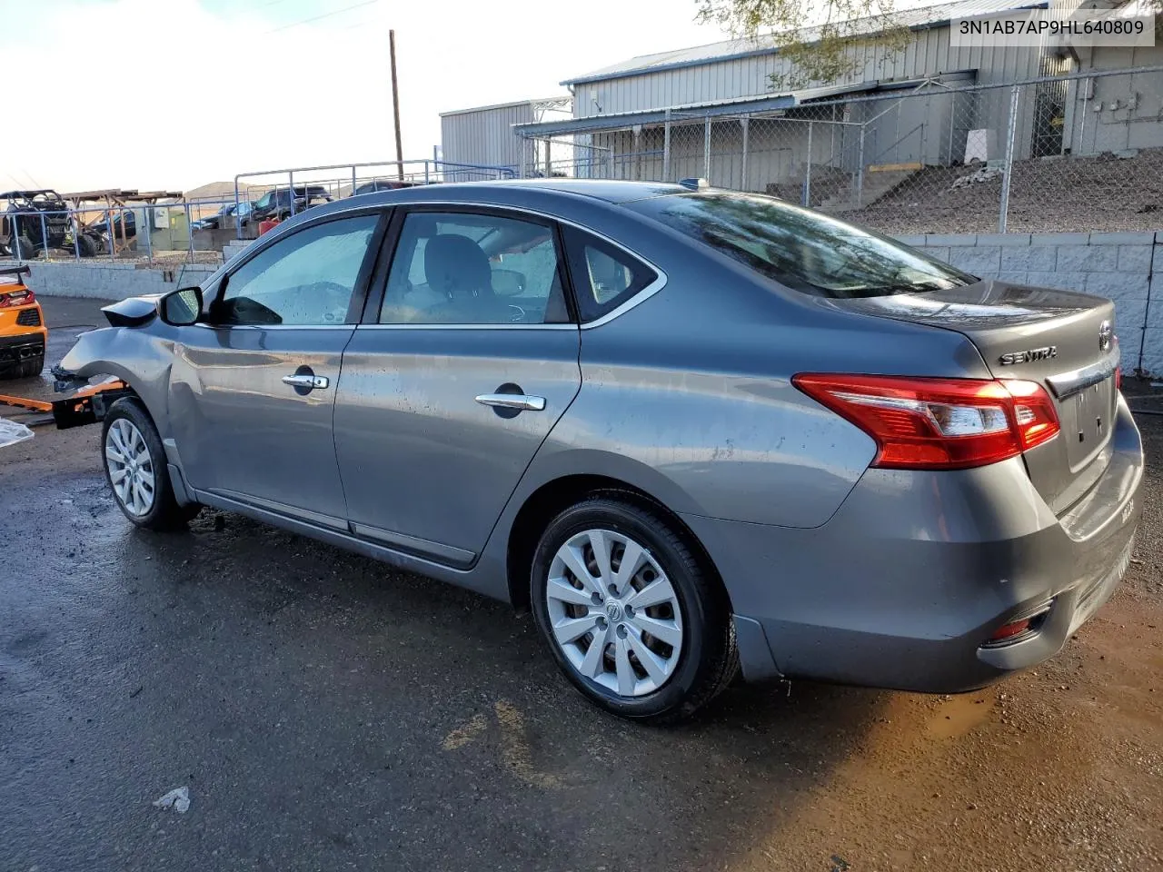 2017 Nissan Sentra S VIN: 3N1AB7AP9HL640809 Lot: 79483074