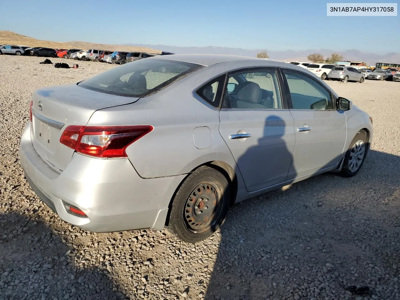 2017 Nissan Sentra S VIN: 3N1AB7AP4HY317058 Lot: 79493474