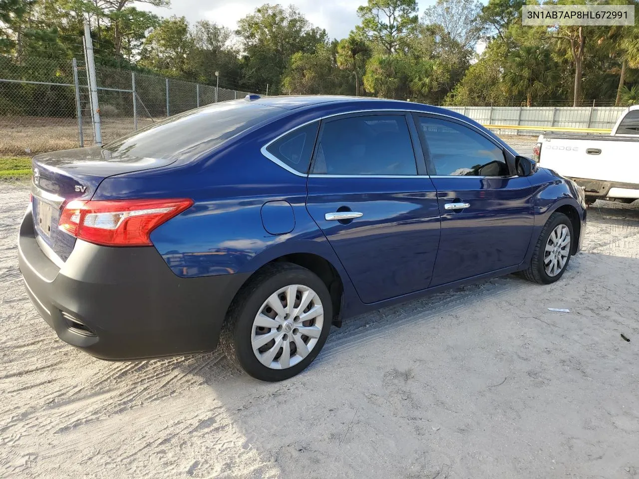 2017 Nissan Sentra S VIN: 3N1AB7AP8HL672991 Lot: 80245664