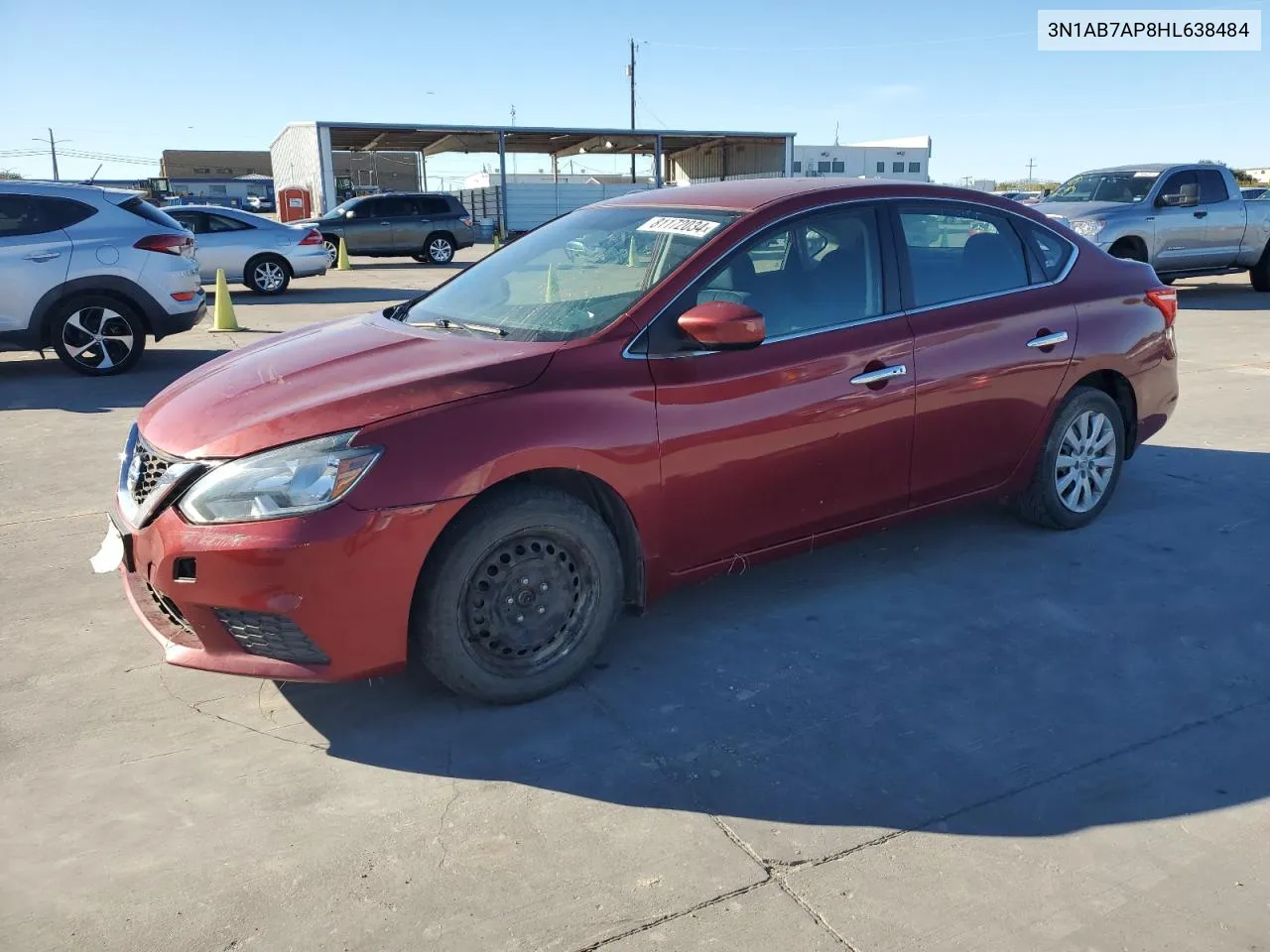 2017 Nissan Sentra S VIN: 3N1AB7AP8HL638484 Lot: 81172034