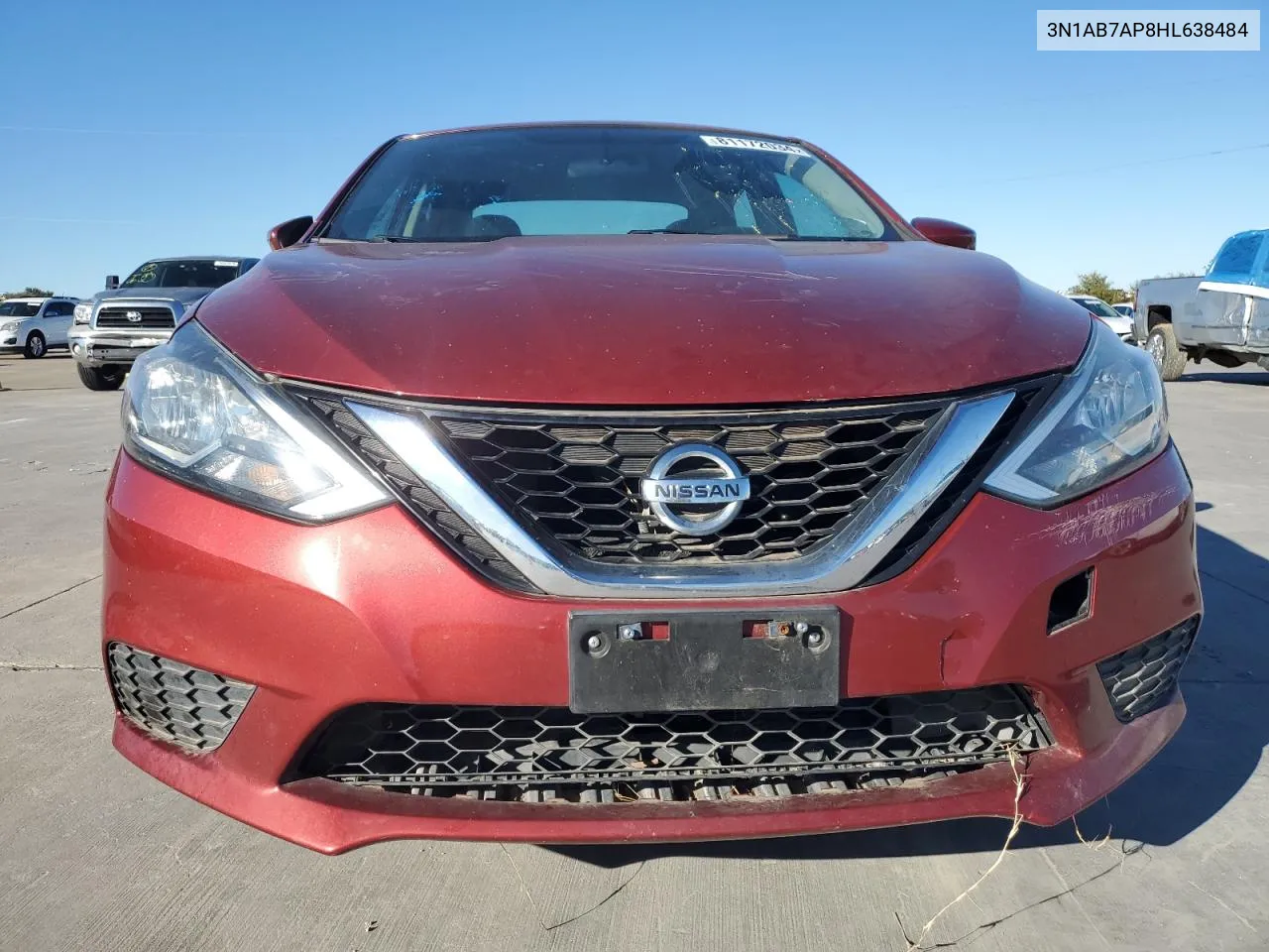 2017 Nissan Sentra S VIN: 3N1AB7AP8HL638484 Lot: 81172034