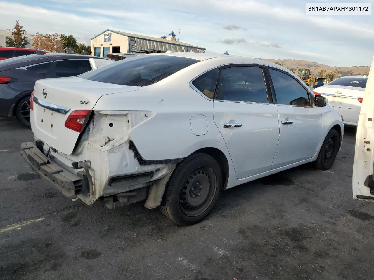 2017 Nissan Sentra S VIN: 3N1AB7APXHY301172 Lot: 81323894