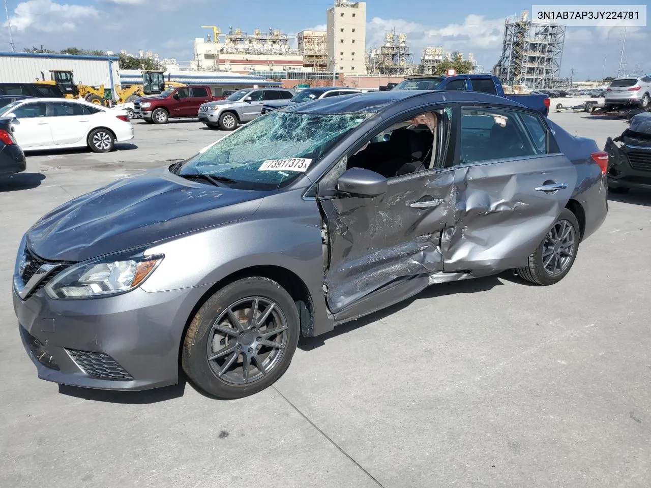 2018 Nissan Sentra S VIN: 3N1AB7AP3JY224781 Lot: 50606244