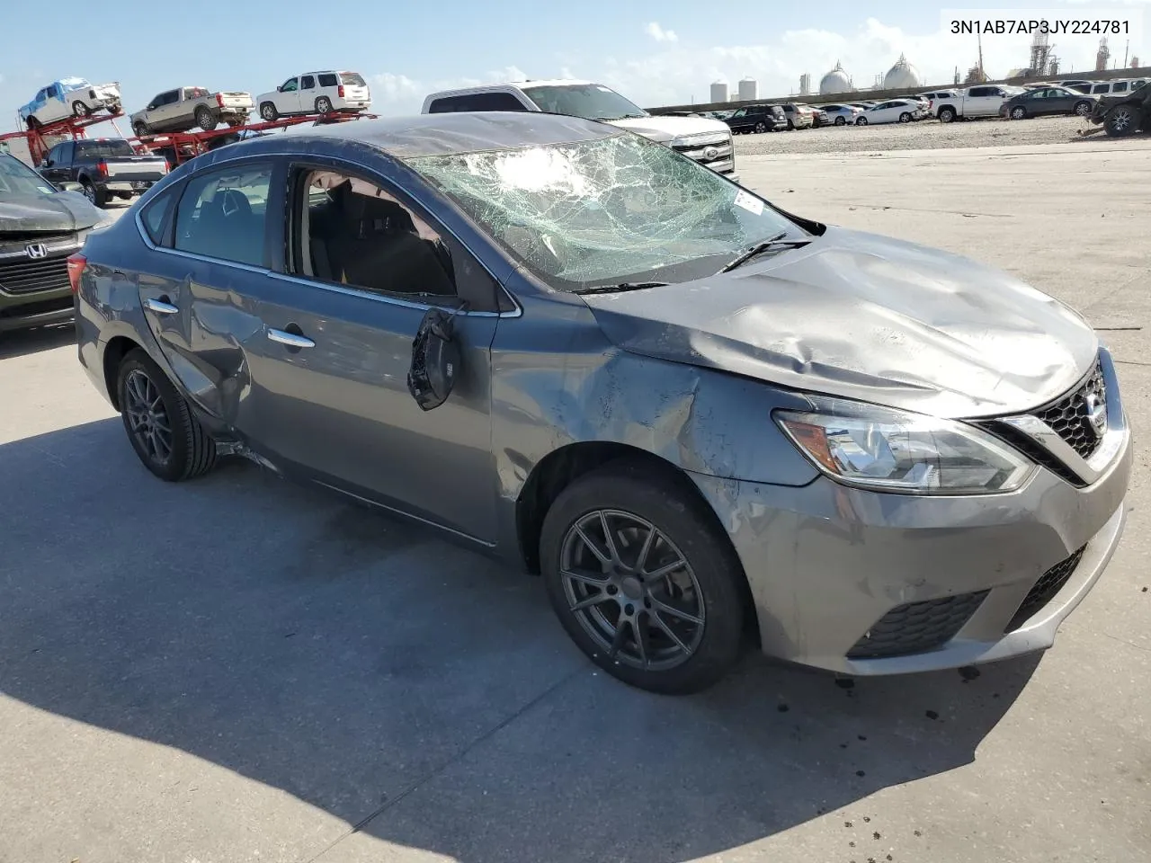 2018 Nissan Sentra S VIN: 3N1AB7AP3JY224781 Lot: 50606244