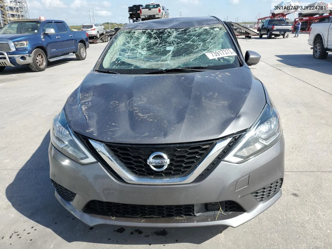 2018 Nissan Sentra S VIN: 3N1AB7AP3JY224781 Lot: 50606244