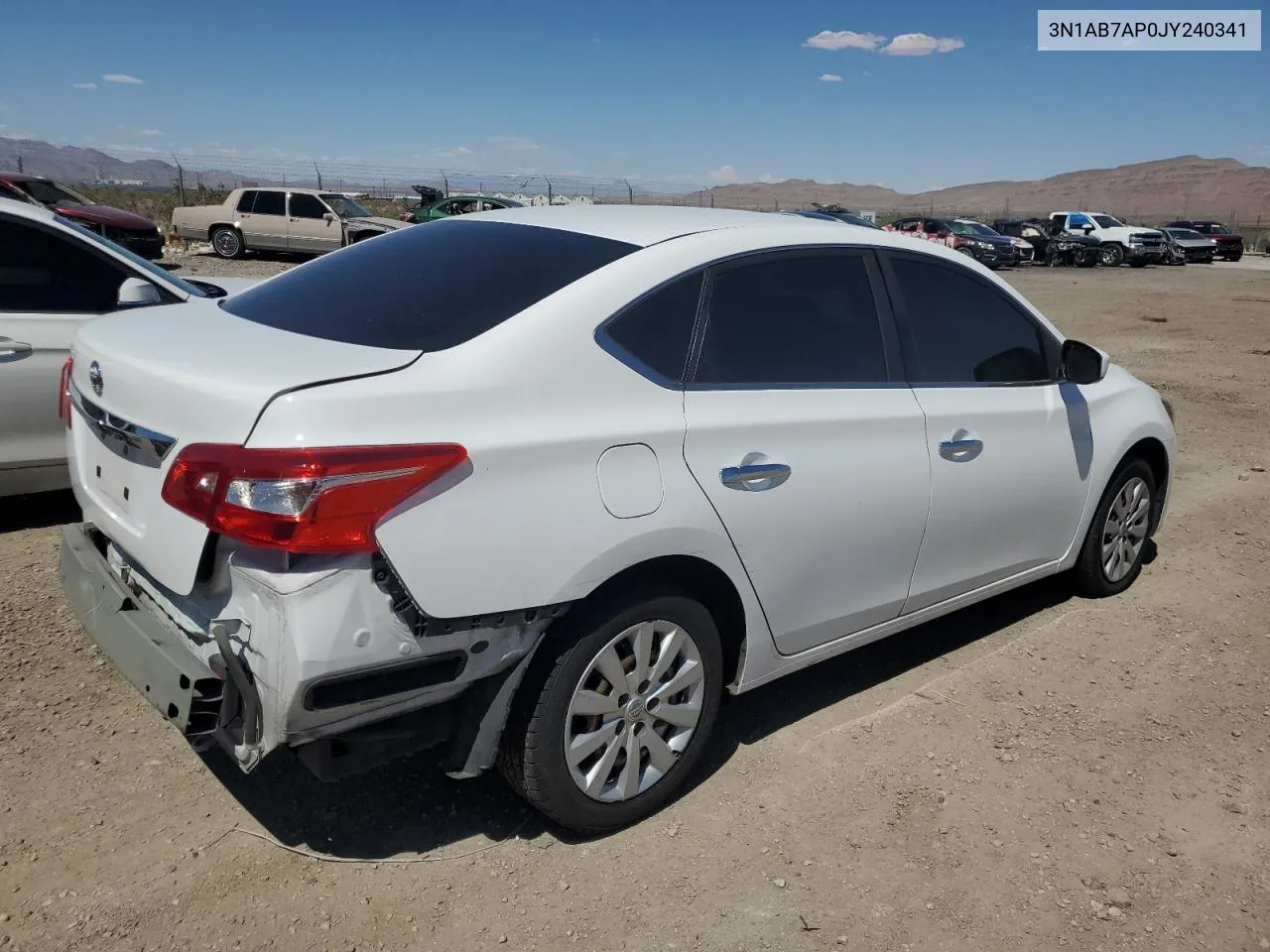 2018 Nissan Sentra S VIN: 3N1AB7AP0JY240341 Lot: 52577064