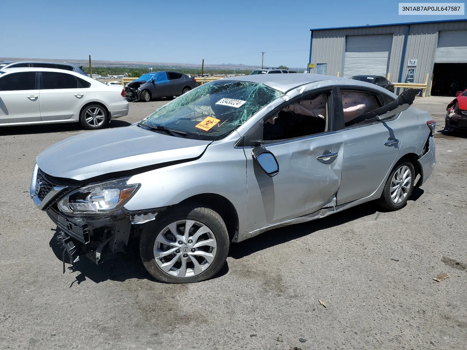 3N1AB7AP0JL647587 2018 Nissan Sentra S