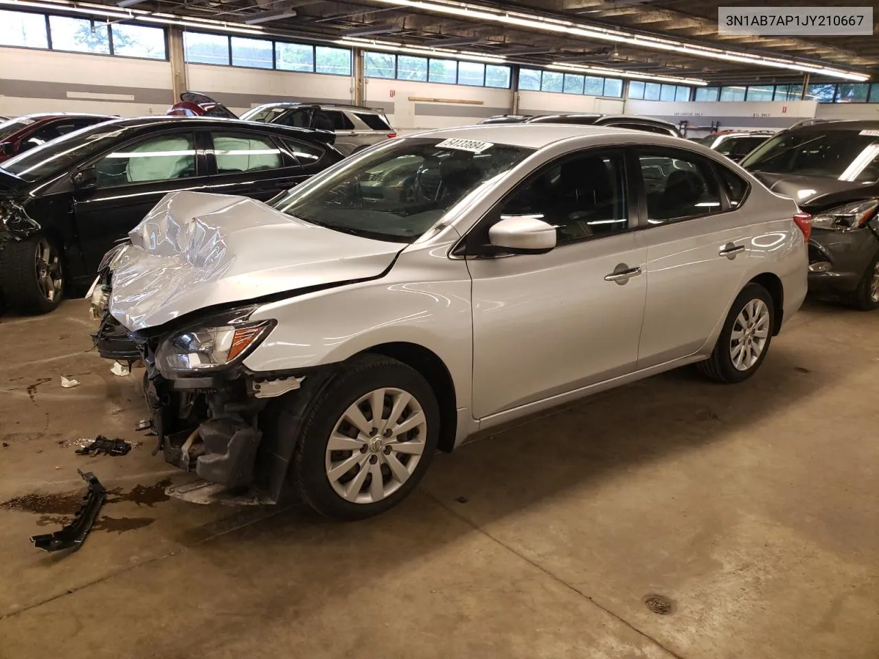 2018 Nissan Sentra S VIN: 3N1AB7AP1JY210667 Lot: 54133884