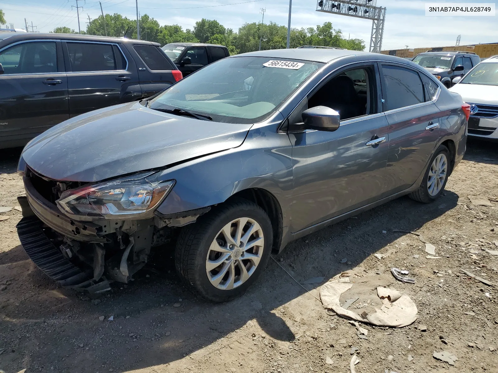 2018 Nissan Sentra S VIN: 3N1AB7AP4JL628749 Lot: 56615434