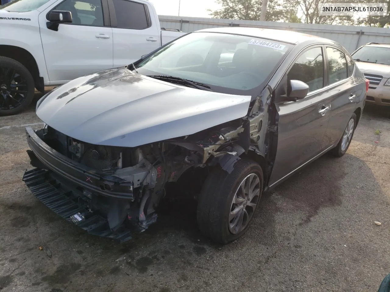 3N1AB7AP5JL618036 2018 Nissan Sentra S