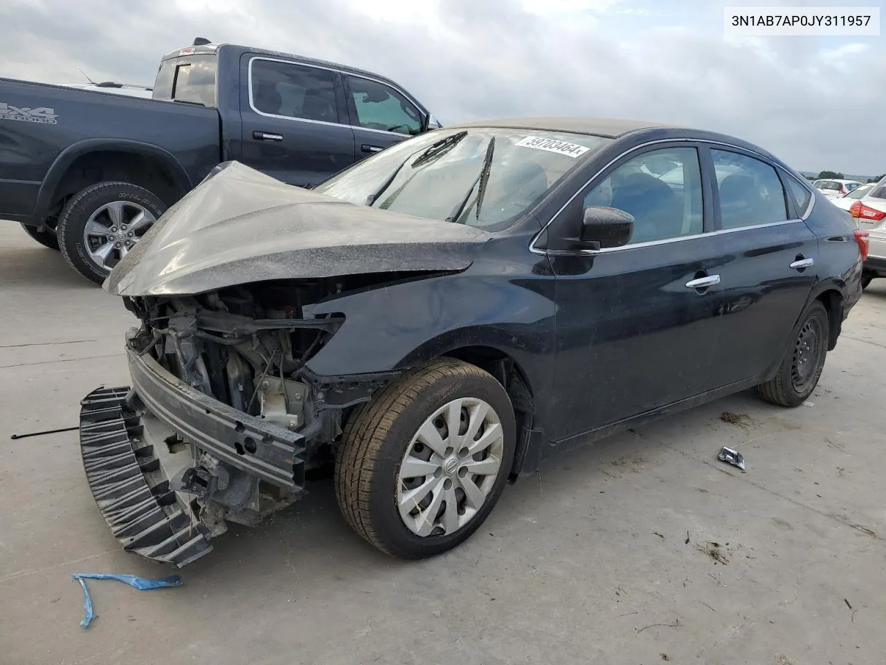 2018 Nissan Sentra S VIN: 3N1AB7AP0JY311957 Lot: 59703464