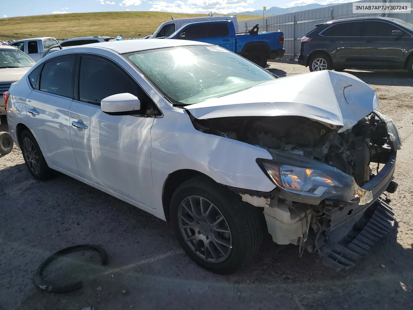 2018 Nissan Sentra S VIN: 3N1AB7AP7JY307243 Lot: 61935404