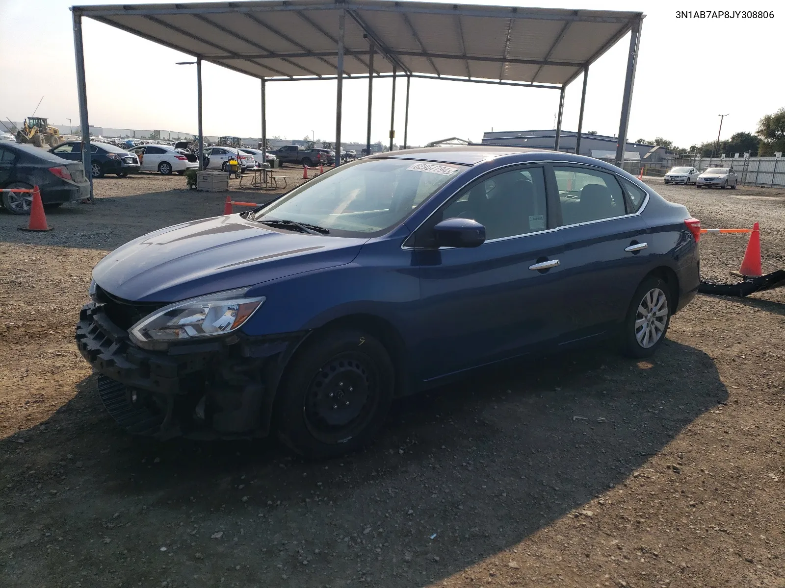 2018 Nissan Sentra S VIN: 3N1AB7AP8JY308806 Lot: 62957794