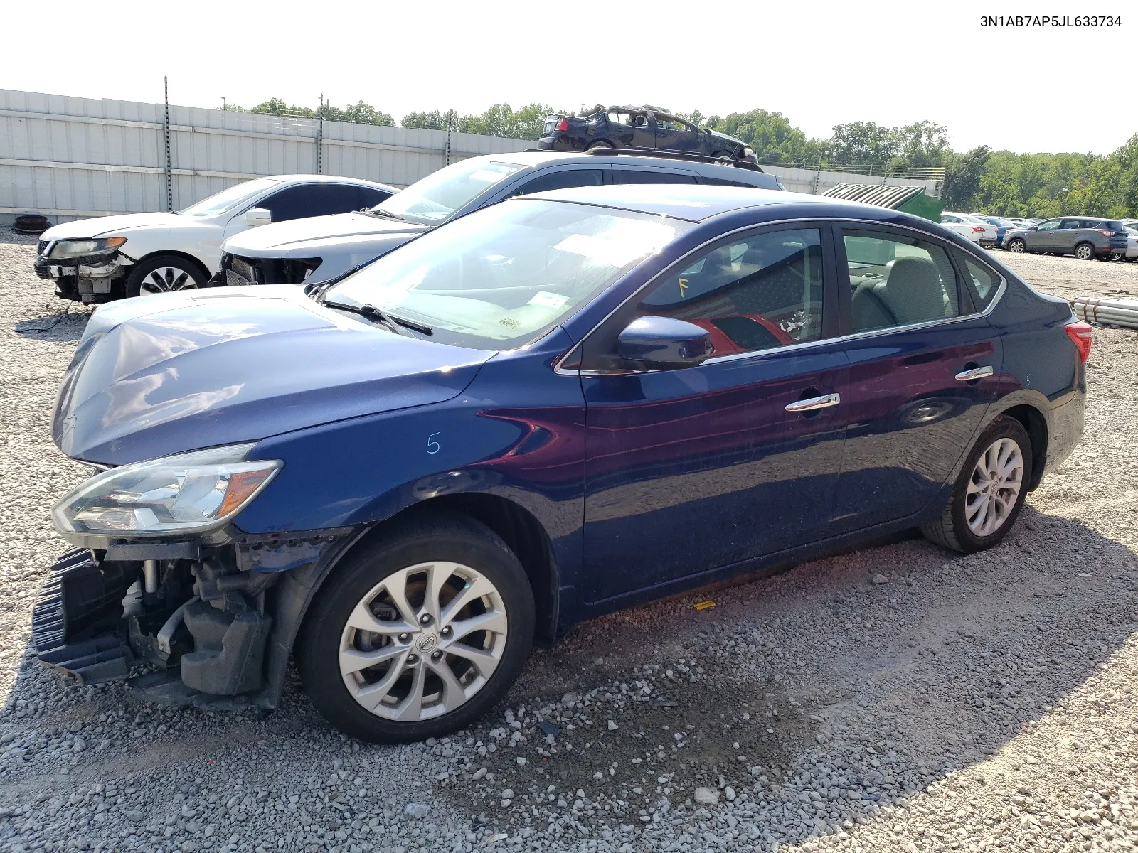 3N1AB7AP5JL633734 2018 Nissan Sentra S