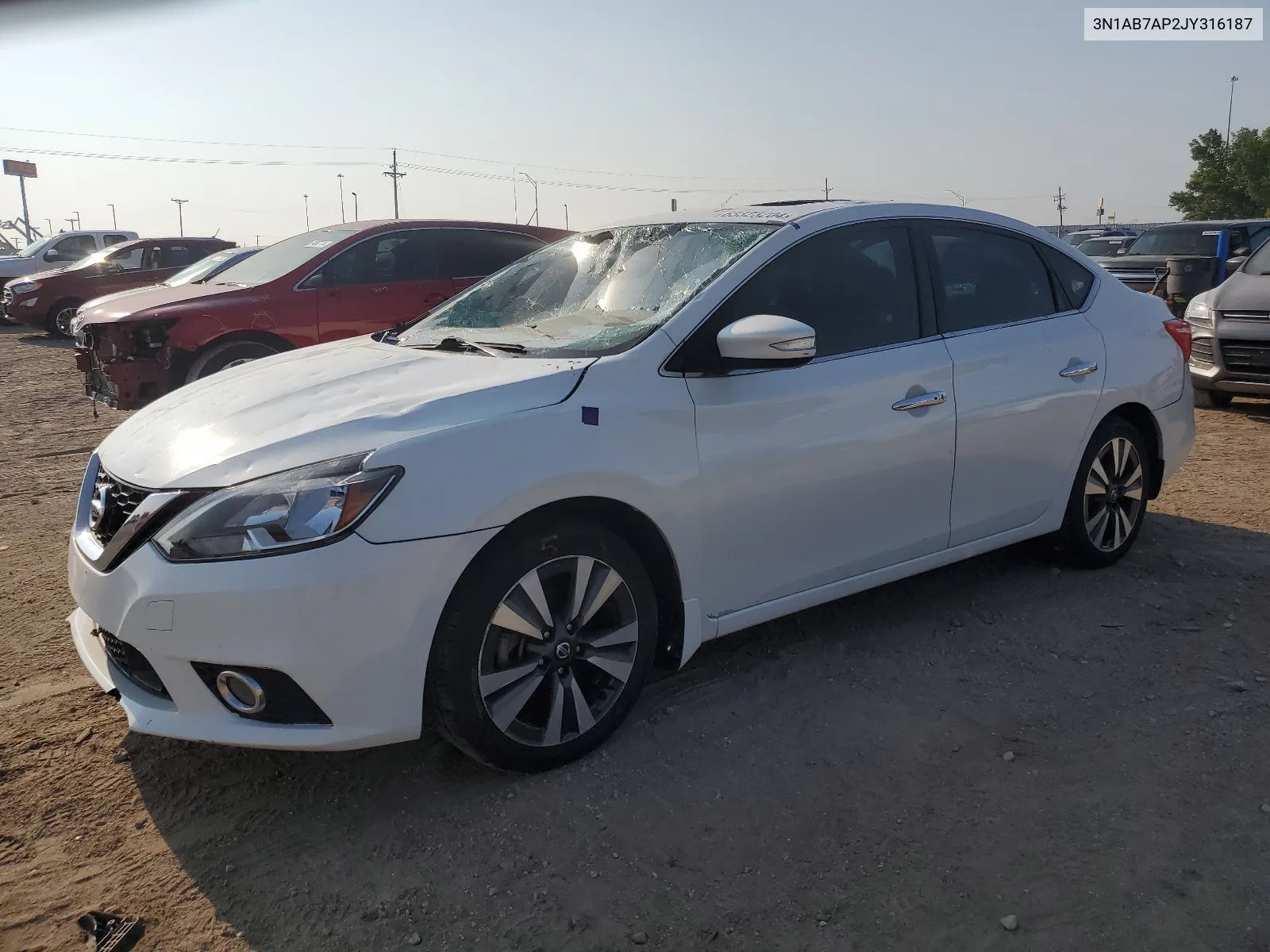 2018 Nissan Sentra S VIN: 3N1AB7AP2JY316187 Lot: 63323204