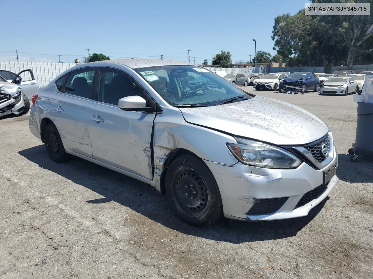 2018 Nissan Sentra S VIN: 3N1AB7AP3JY345715 Lot: 64051724