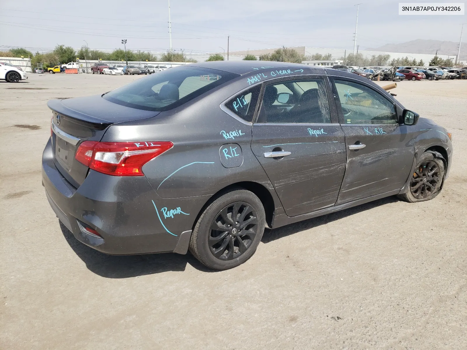 2018 Nissan Sentra S VIN: 3N1AB7AP0JY342206 Lot: 64275794