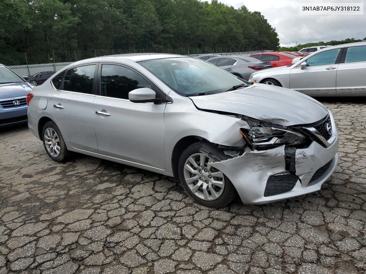 3N1AB7AP6JY318122 2018 Nissan Sentra S