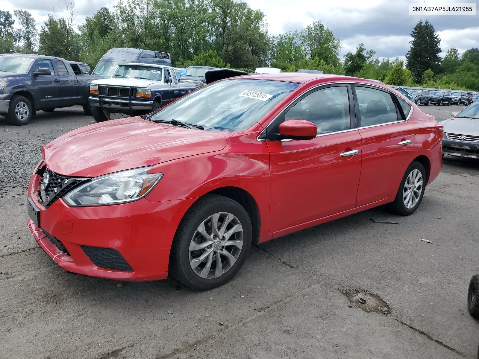 2018 Nissan Sentra S VIN: 3N1AB7AP5JL621955 Lot: 64972074