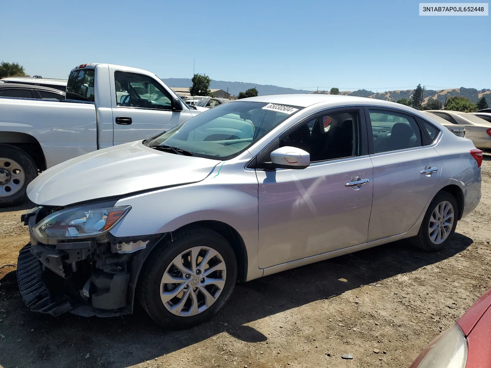 2018 Nissan Sentra S VIN: 3N1AB7AP0JL652448 Lot: 65030504