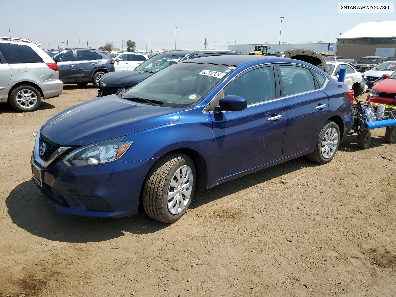 2018 Nissan Sentra S VIN: 3N1AB7AP2JY207860 Lot: 65278334