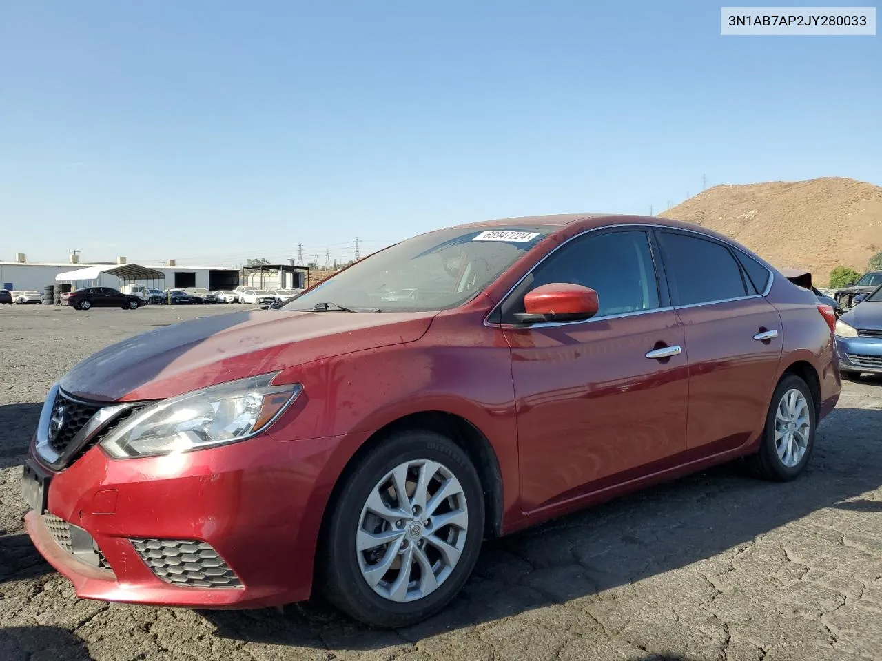 2018 Nissan Sentra S VIN: 3N1AB7AP2JY280033 Lot: 65947224