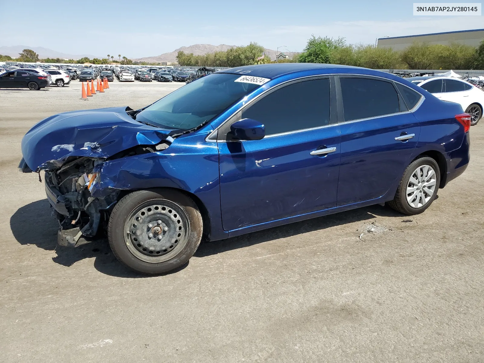 2018 Nissan Sentra S VIN: 3N1AB7AP2JY280145 Lot: 66436524