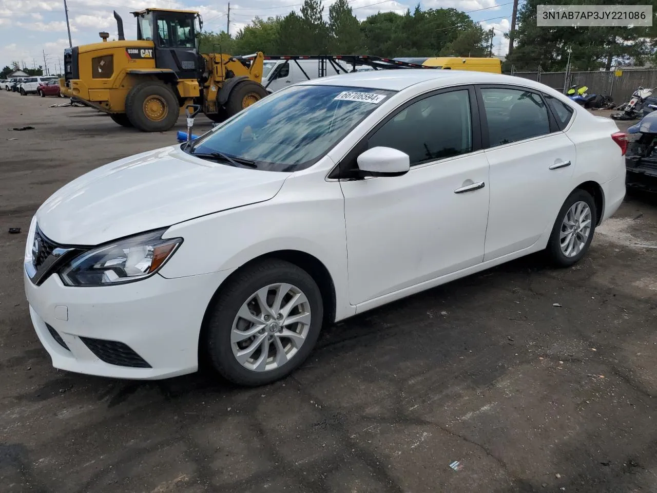 2018 Nissan Sentra S VIN: 3N1AB7AP3JY221086 Lot: 66706594