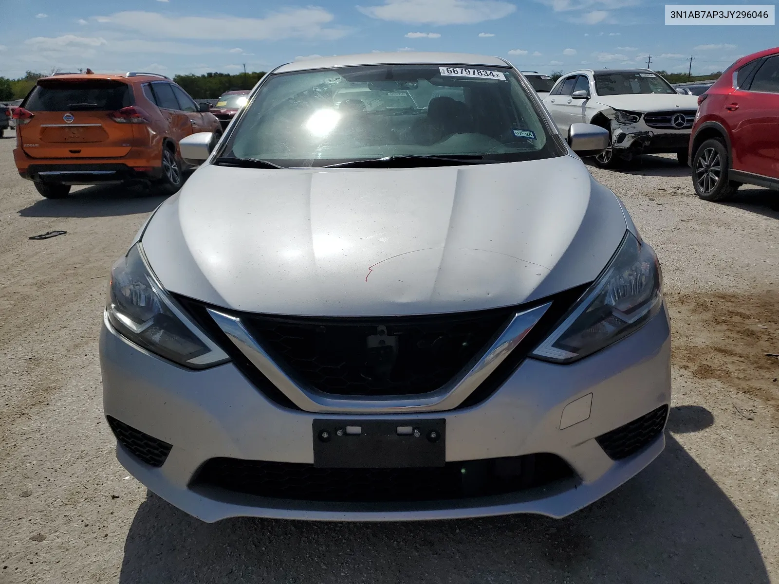 2018 Nissan Sentra S VIN: 3N1AB7AP3JY296046 Lot: 66797834